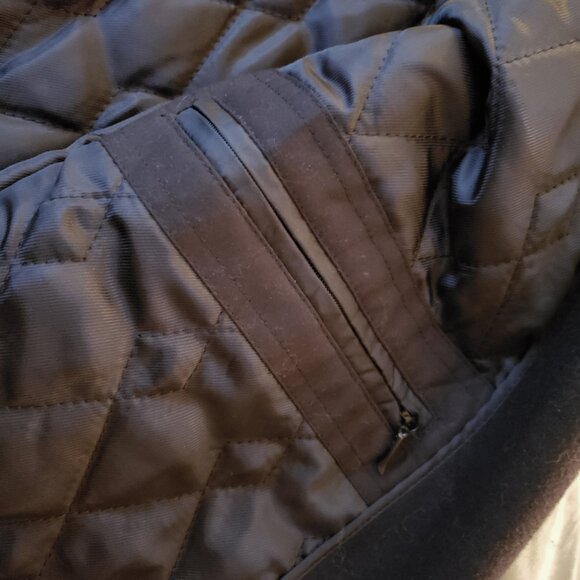 Dockers Wool Blend Car Coat with Scarf (Black, M) NWOT - Picture 6 of 10